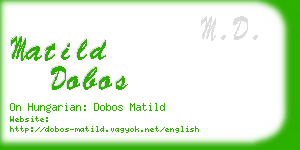 matild dobos business card
